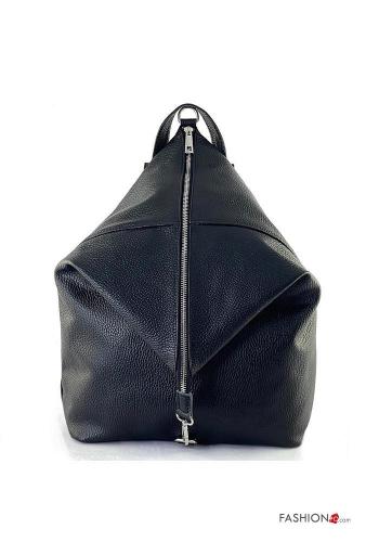 multipurpose Genuine Leather Backpack with zip - ph 1