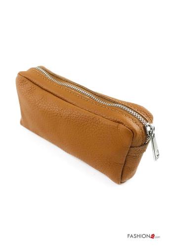 Beauty case in Vera pelle con zip - ph 1