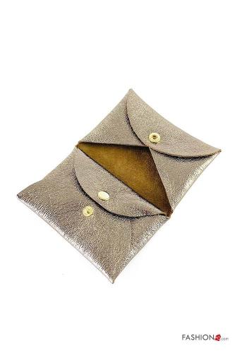 Portmonnaie aus Echtes Leder mit Knöpfen