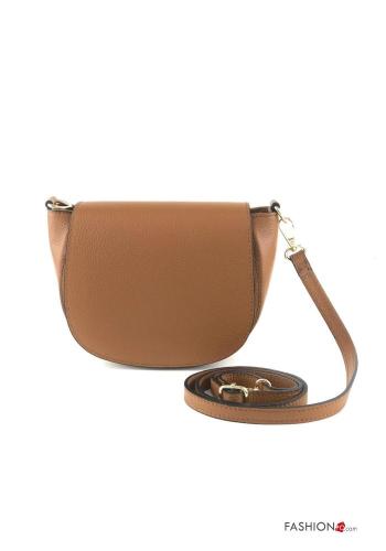 Genuine Leather Bag with zip with shoulder strap