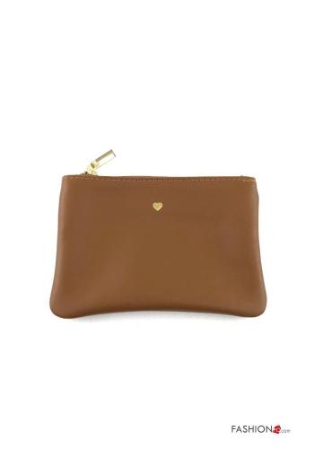 Clutch em Couro Genuíno com fecho