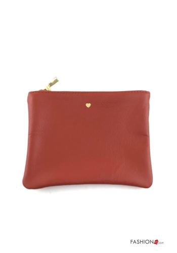 Clutch em Couro Genuíno com fecho