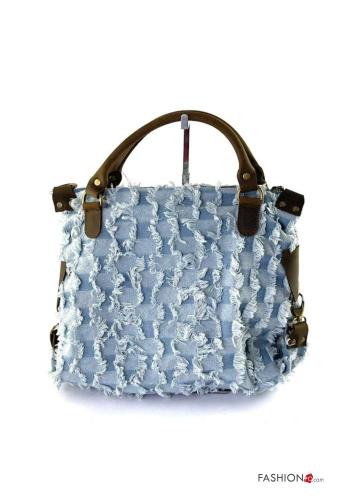 Sac en Cuir Véritable en denim avec bandoulière