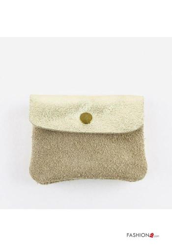 Portmonnaie aus Echtes Leder mit Knöpfen