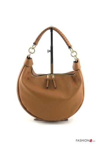 Borsa in Vera pelle con zip con tracolla