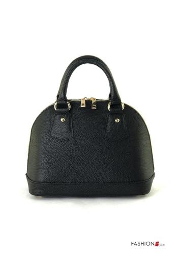 Borsa in Vera pelle con zip con tracolla - ph 1