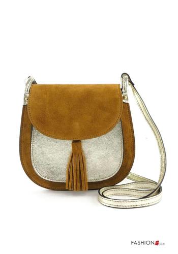 Borsa in Vera pelle camoscio metallizzato - ph 1