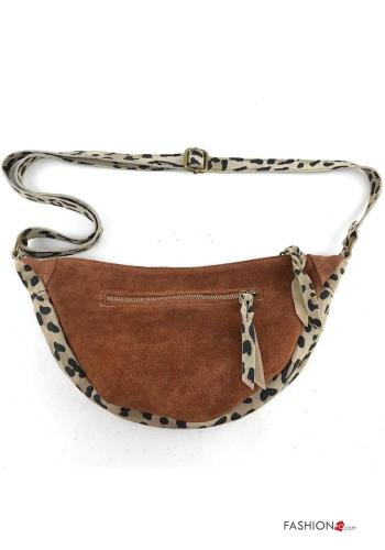 Genuine Leather Pouch bag with pockets with zip - ph 1