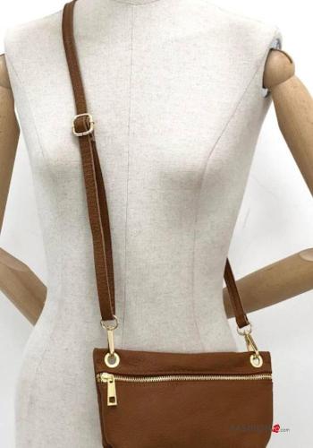 Bolso de Cuero Genuino ajustable con cremallera - ph 1