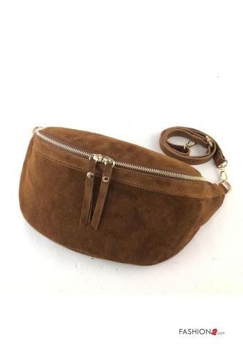 Marsupio in Vera pelle camoscio con zip