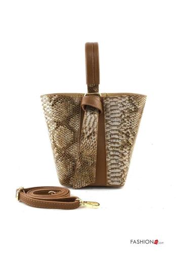 Snake print Genuine Leather Bag with shoulder strap