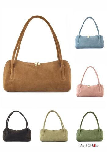 Wildleder Tasche aus Echtes Leder mit Reißverschluss