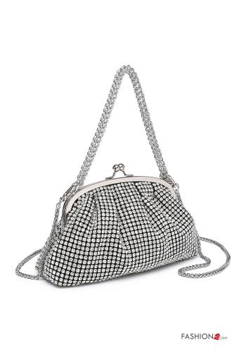 Borsa a spalla con strass con tracolla - ph 2