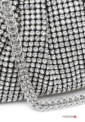 Borsa a spalla con strass con tracolla - ph 5
