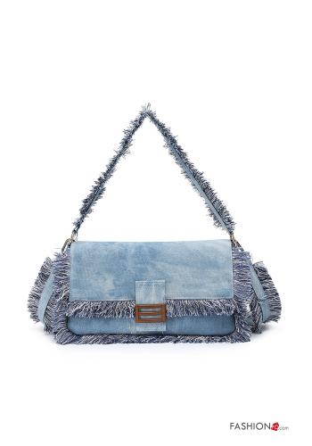 denim Shoulder bag with fringe - ph 1