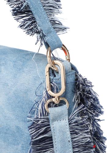 denim Shoulder bag with fringe - ph 3
