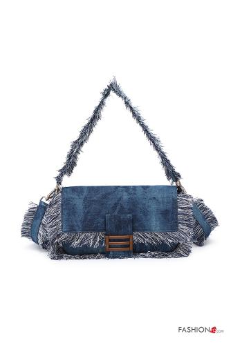 Bolsa de hombro tela vaquera con flecos - ph 1