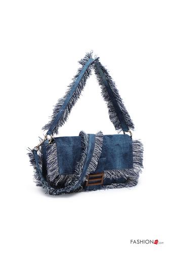 Bolsa de hombro tela vaquera con flecos - ph 2