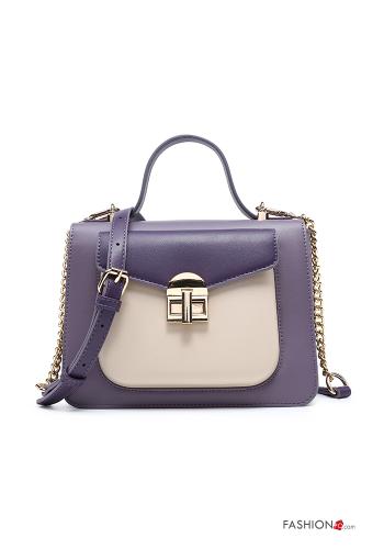 faux leather Handbag with shoulder strap - ph 1