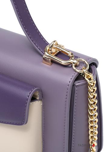faux leather Handbag with shoulder strap - ph 4