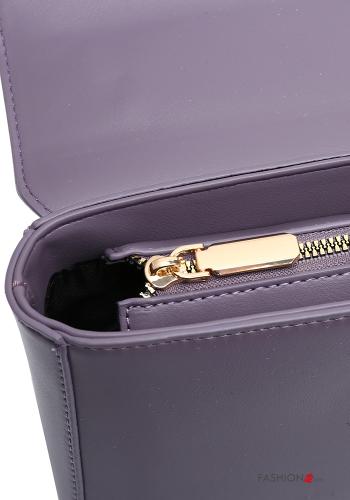 faux leather Handbag with shoulder strap - ph 5