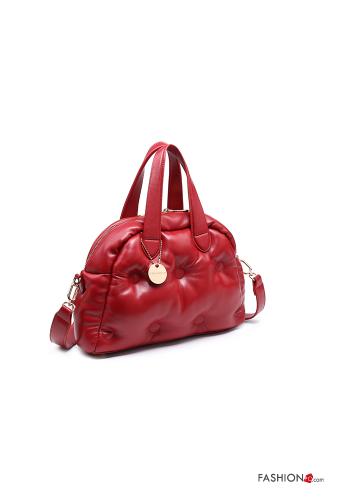 faux leather quilted Handbag with zip with shoulder strap - ph 2