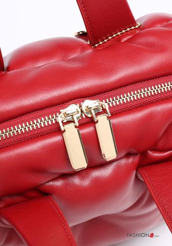 faux leather quilted Handbag with zip with shoulder strap - ph 5