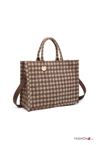 Patterned Handbag with zip with shoulder strap - ph 2