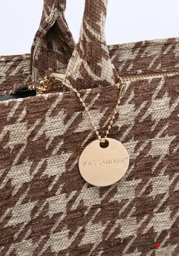 Patterned Handbag with zip with shoulder strap - ph 3