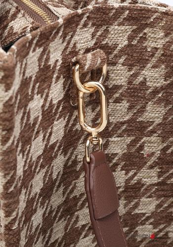 Patterned Handbag with zip with shoulder strap - ph 4