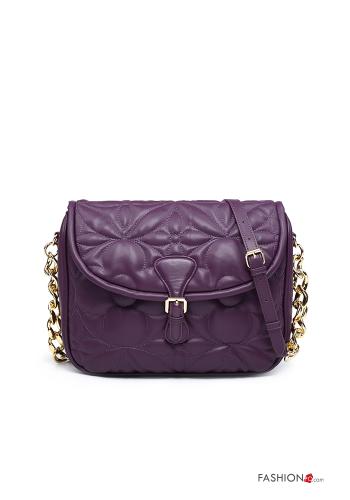 faux leather with buckle Shoulder bag