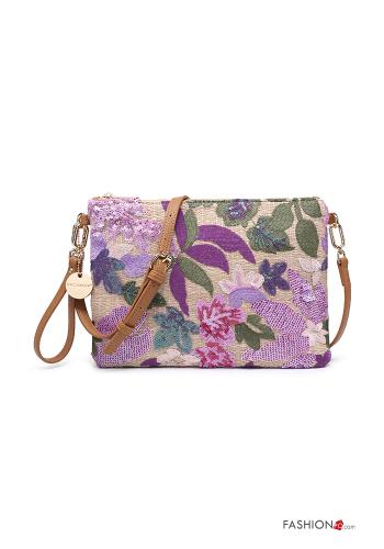 Besticktes Muster Clutch mit Pailletten mit Schultergurt mit Reißverschluss - ph 1