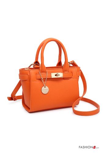Borsa a mano ecopelle con zip con tracolla - ph 2