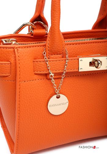 Borsa a mano ecopelle con zip con tracolla - ph 3