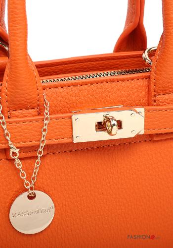 Borsa a mano ecopelle con zip con tracolla - ph 4