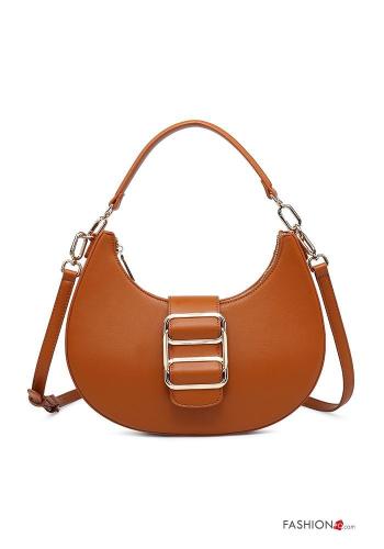 faux leather Bag with zip with shoulder strap