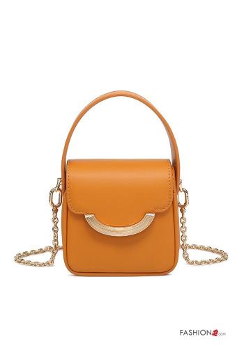 faux leather Handbag with zip with shoulder strap - ph 1