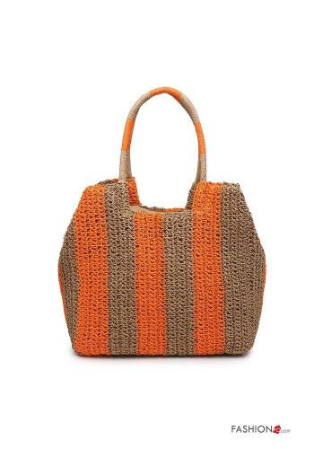 Striped beach Bag with lining