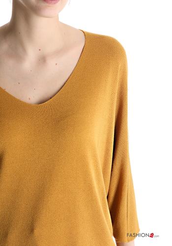 Jersey con cuello en v manga tres cuartos - ph 4