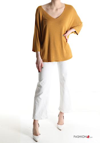 Jersey con cuello en v manga tres cuartos - ph 5