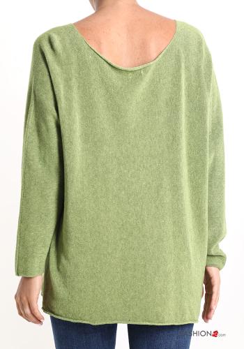 Cashmere Blend Sweater with v-neck - ph 2