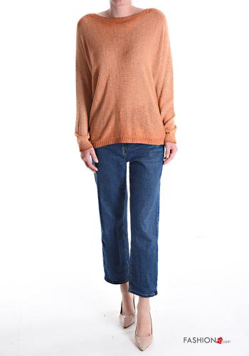 Maglione lurex con zip con scollo a barca - ph 5