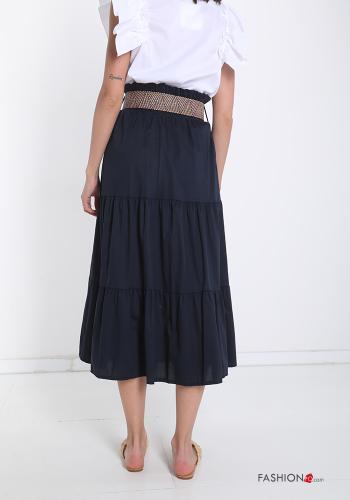 Gonna in Cotone  con balze con cintura longuette - ph 2