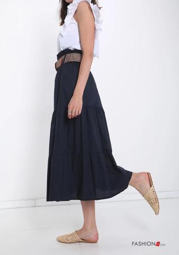 Gonna in Cotone  con balze con cintura longuette - ph 3