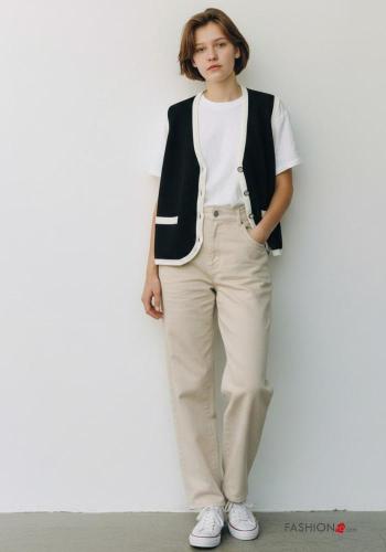 Cardigan with buttons with pearls