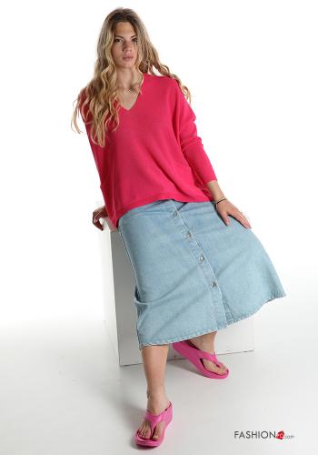 Maglione  con tasche scollo a V - ph 5