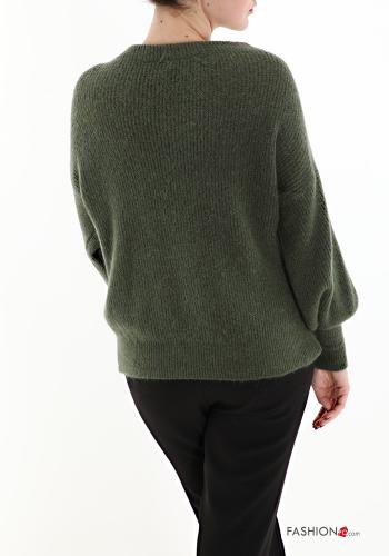 Maglione in Misto Lana scollo a V - ph 2