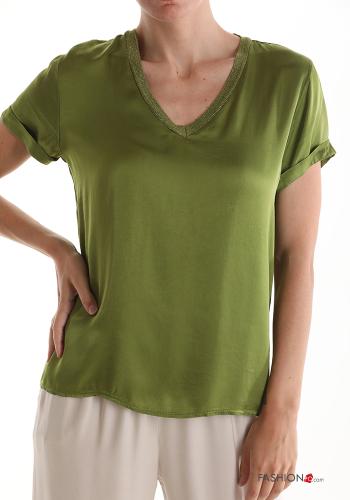 Silk Blouse with v-neck - ph 1