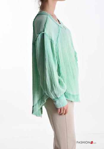 Blusa in Cotone con bottoni - ph 3