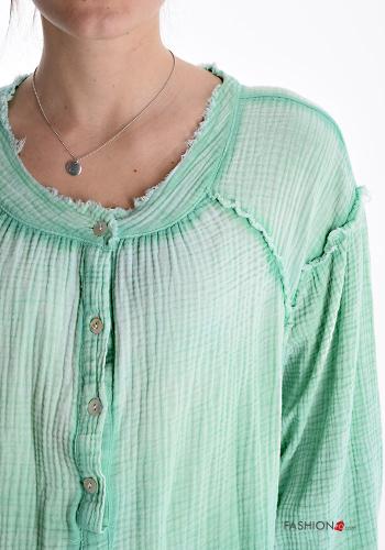 Blusa in Cotone con bottoni - ph 4